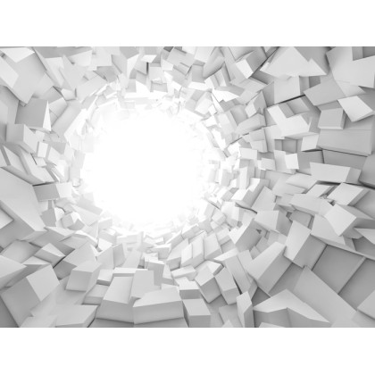 Fototapeta Abstract Digital Background, 3 D Tunnel