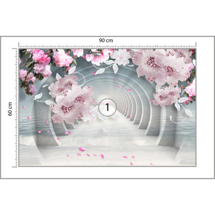 Fototapeta 3D Wallpaper Pink Jewelry Flowers