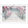 Fototapeta 3D Wallpaper Pink Jewelry Flowers