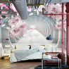 Fototapeta 3D Wallpaper Pink Jewelry Flowers