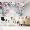Fototapeta 3D Wallpaper Pink Jewelry Flowers