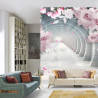 Fototapeta 3D Wallpaper Pink Jewelry Flowers