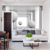 Fototapeta 3D Mural Digital Silver Tunnel With Sphere And Columns .
Modern Rendering Gray Interior Wallpaper