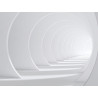 Fototapeta Abstract White Bent 3D Tunnel