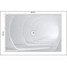 Fototapeta Abstract White Bent 3D Tunnel