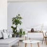 Fototapeta Abstract White Bent 3D Tunnel