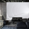 Fototapeta Abstract White Bent 3D Tunnel