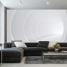 Fototapeta Abstract White Bent 3D Tunnel