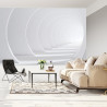 Fototapeta Abstract White Bent 3D Tunnel