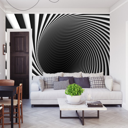Fototapeta Abstract Background Lines Black Hole 3D