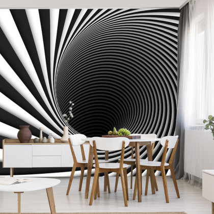 Fototapeta Abstract Background Lines Black Hole 3D