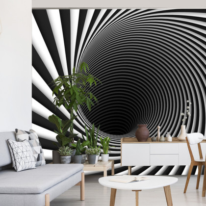 Fototapeta Abstract Background Lines Black Hole 3D