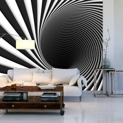 Fototapeta Abstract Background Lines Black Hole 3D