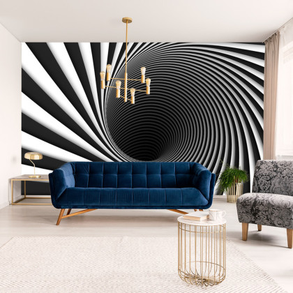 Fototapeta Abstract Background Lines Black Hole 3D
