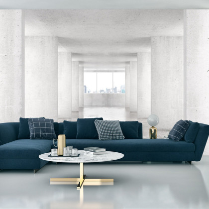 Fototapeta Loft Style Tunnel With Many Walls In Light Empty Building With B