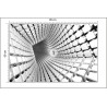 Fototapeta Abstract Geometric Background With A Tunnel Going To Perspective. 3D Render