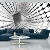 Fototapeta Abstract Geometric Background With A Tunnel Going To Perspective. 3D Render