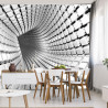 Fototapeta Abstract Geometric Background With A Tunnel Going To Perspective. 3D Render