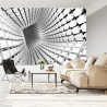 Fototapeta Abstract Geometric Background With A Tunnel Going To Perspective. 3D Render
