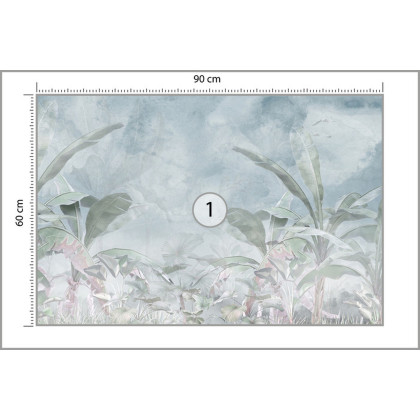 Fototapeta Tropical Trees And Leaves For Digital Printing Wallpaper, Custom Design Wallpaper - 3D