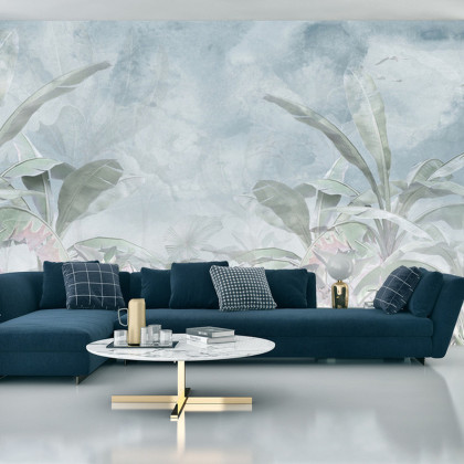 Fototapeta Tropical Trees And Leaves For Digital Printing Wallpaper, Custom Design Wallpaper - 3D