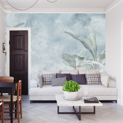 Fototapeta Tropical Trees And Leaves For Digital Printing Wallpaper, Custom Design Wallpaper - 3D
