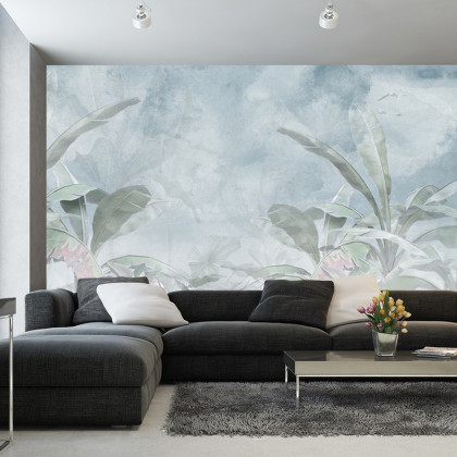 Fototapeta Tropical Trees And Leaves For Digital Printing Wallpaper, Custom Design Wallpaper - 3D