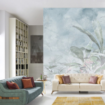 Fototapeta Tropical Trees And Leaves For Digital Printing Wallpaper, Custom Design Wallpaper - 3D