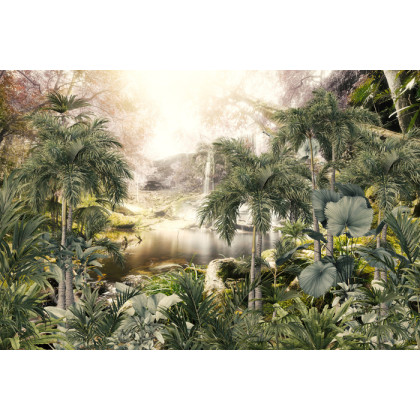 Fototapeta Tropical Trees And Leaves For Digital Printing Wallpaper, Custom Design Wallpaper - 3D
