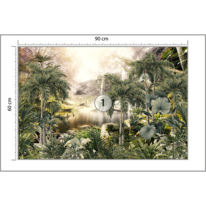 Fototapeta Tropical Trees And Leaves For Digital Printing Wallpaper, Custom Design Wallpaper - 3D
