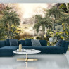 Fototapeta Tropical Trees And Leaves For Digital Printing Wallpaper, Custom Design Wallpaper - 3D