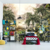 Fototapeta Tropical Trees And Leaves For Digital Printing Wallpaper, Custom Design Wallpaper - 3D