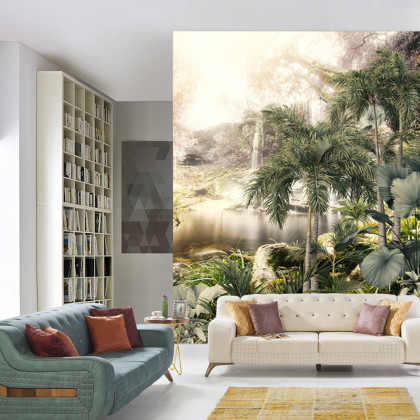 Fototapeta Tropical Trees And Leaves For Digital Printing Wallpaper, Custom Design Wallpaper - 3D