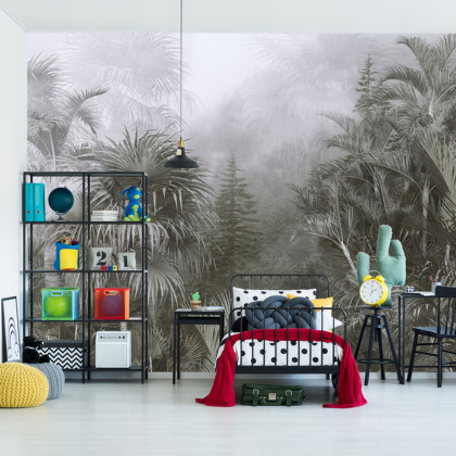 Fototapeta Tropical Trees And Leaves For Digital Printing Wallpaper, Custom Design Wallpaper - 3D