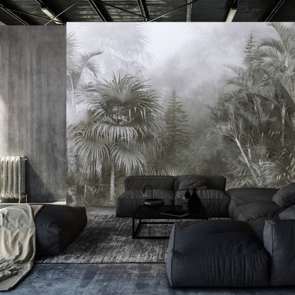 Fototapeta Tropical Trees And Leaves For Digital Printing Wallpaper, Custom Design Wallpaper - 3D