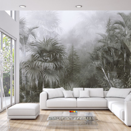 Fototapeta Tropical Trees And Leaves For Digital Printing Wallpaper, Custom Design Wallpaper - 3D