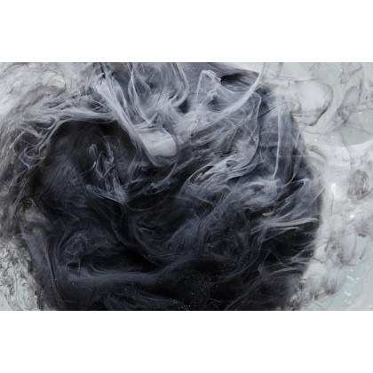 Fototapeta Outer Space Abstract Background, Black Matter. Thunderstorm Clouds In The Sky. Mystical Swirling Smoke Backdrop