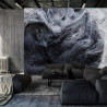 Fototapeta Outer Space Abstract Background, Black Matter. Thunderstorm Clouds In The Sky. Mystical Swirling Smoke Backdrop