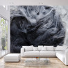 Fototapeta Outer Space Abstract Background, Black Matter. Thunderstorm Clouds In The Sky. Mystical Swirling Smoke Backdrop