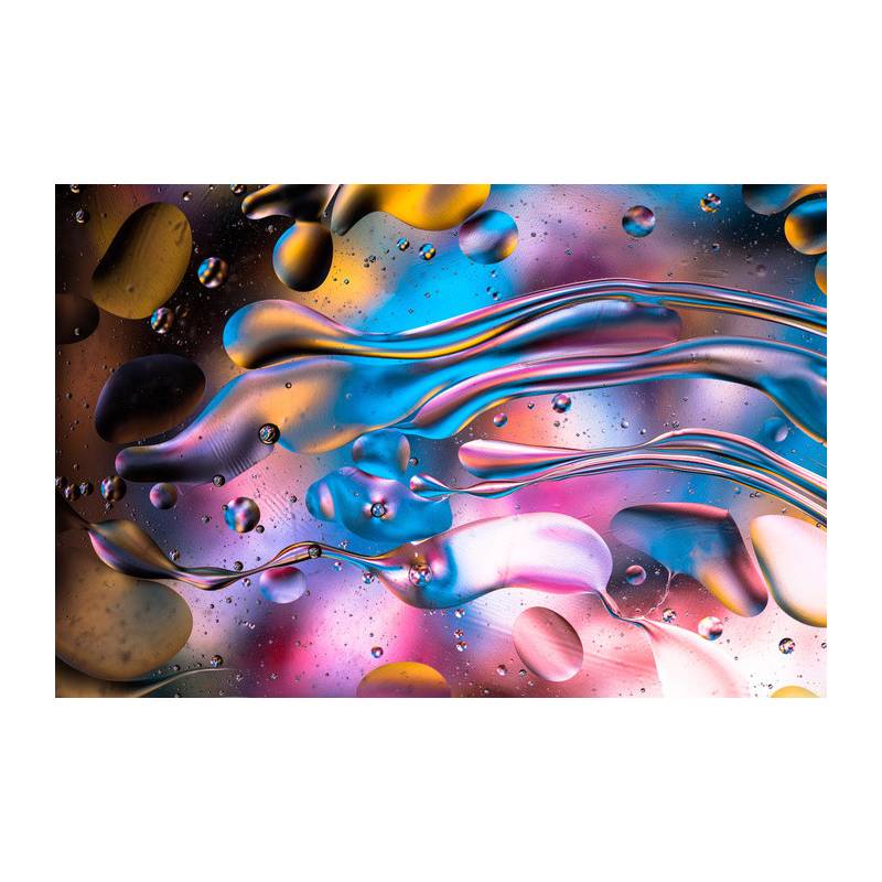 Fototapeta Abstract Colorful Liquid Water Splash And Bubbles Background. Macro Photography