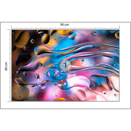 Fototapeta Abstract Colorful Liquid Water Splash And Bubbles Background. Macro Photography