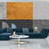 Fototapeta Gold Geometric Background Art. Modern Grey Pattern,