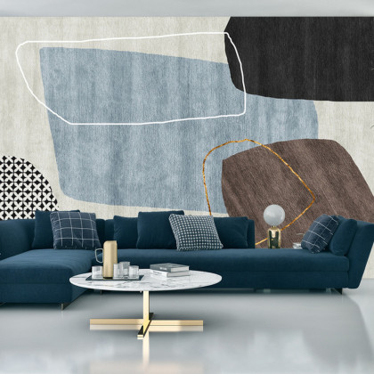 Fototapeta Gold Geometric Background Art. Modern Grey Pattern,