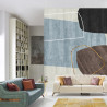 Fototapeta Gold Geometric Background Art. Modern Grey Pattern,