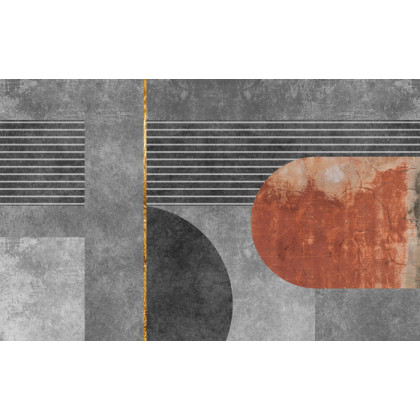 Fototapeta Gold Geometric Background Art. Modern Grey Pattern,