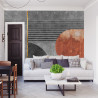 Fototapeta Gold Geometric Background Art. Modern Grey Pattern,