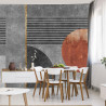 Fototapeta Gold Geometric Background Art. Modern Grey Pattern,