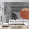 Fototapeta Gold Geometric Background Art. Modern Grey Pattern,