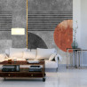 Fototapeta Gold Geometric Background Art. Modern Grey Pattern,