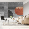 Fototapeta Gold Geometric Background Art. Modern Grey Pattern,